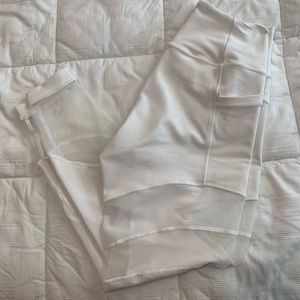 Lululemon white mesh leggings